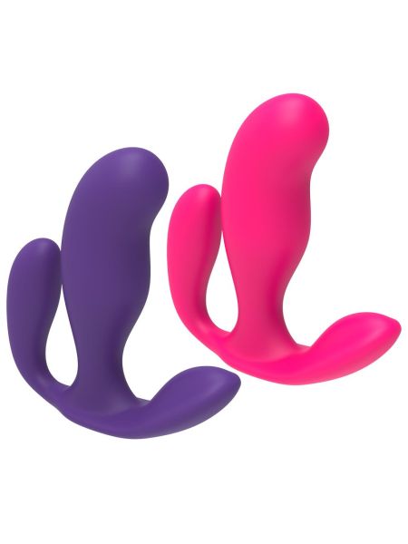 Potrójny wibrator waginalny analny 7 trybów 8 cm fioletowy - 4