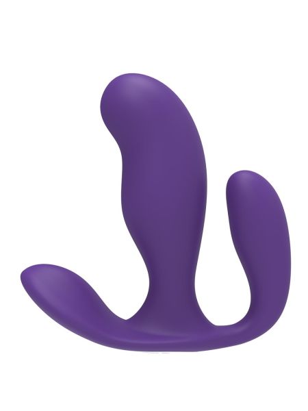 Potrójny wibrator waginalny analny 7 trybów 8 cm fioletowy