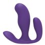 Potrójny wibrator waginalny analny 7 trybów 8 cm fioletowy - 2