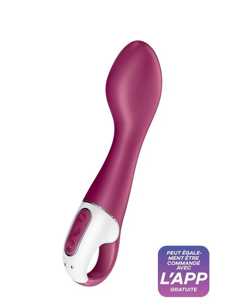 Wibrator do punktu G ogrzewany Satisfyer Hot Spot bordowy - 2