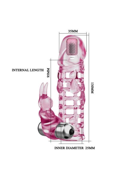 Nakładka na penisa przedłużająca wibrująca masażer - 3