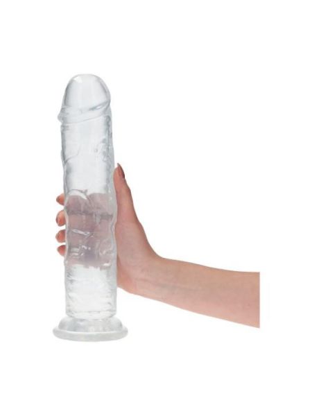 Ogromne penis dildo przezroczyste z przyssawką 32 cm - 3