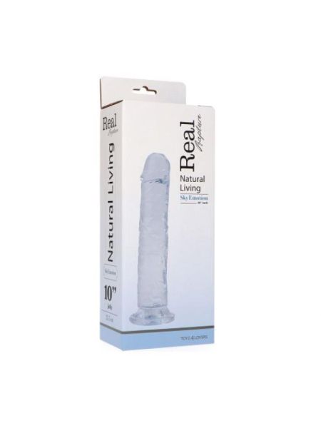 Wielki dildo żylasty penis z przyssawką i jądrami 25,5 cm
