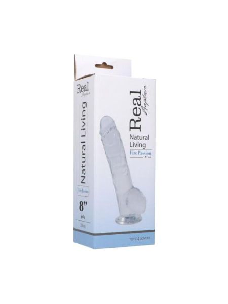 Penis dildo ogromne żylaste z przyssawką i jadrami 25 cm - 4