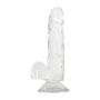 Dildo silikonowe żelowe żylaste z przyssawką 16 cm - 2