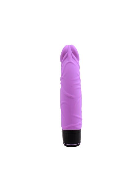 Wibrator realistyczny penis członek 19cm 7 trybów Fiolet - 2
