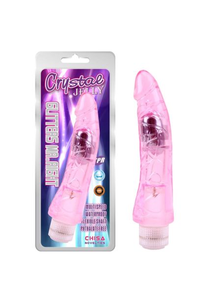 Wibrator penis realistyczny smukły członek 22cm Różowy