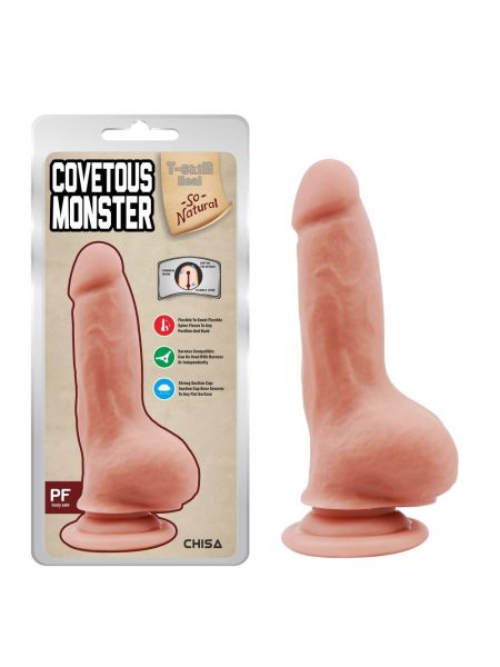 Dildo wyginane elastyczne penis z przyssawką 20cm