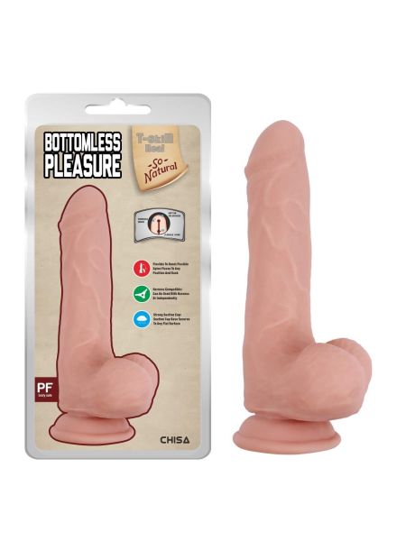 Dildo realistyczny penis z jądrami przyssawka 20cm