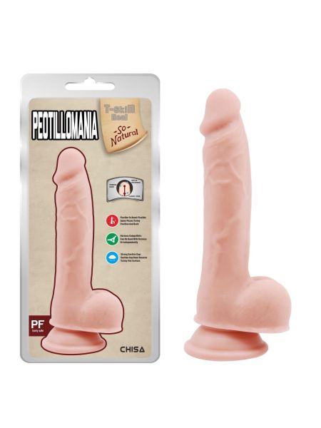 Dildo wyginane elastyczne penis przyssawka 19cm