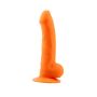 Dildo realistyczne penis naturalne przyssawka 21cm Pomarańczowe - 2