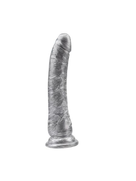 Dildo naturalne realistyczny penis przyssawka 21cm Srebrne - 2
