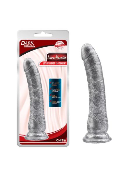 Dildo naturalne realistyczny penis przyssawka 21cm Srebrne