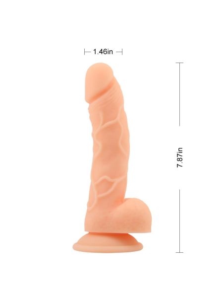 Realistyczne dildo penis jądra przyssawka sex 20cm Cielisty - 2