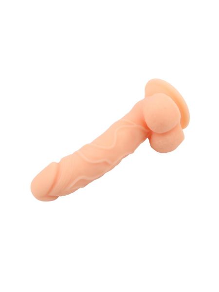 Realistyczne dildo penis jądra przyssawka sex 20cm Cielisty - 6