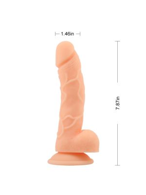 Realistyczne dildo penis jądra przyssawka sex 20cm Cielisty - image 2