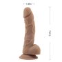Realistyczne dildo penis jądra przyssawka sex 20cm Brązowy - 7