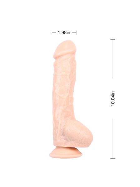 Dildo penis z jądrami realistyczne grube duże 25cm - 3