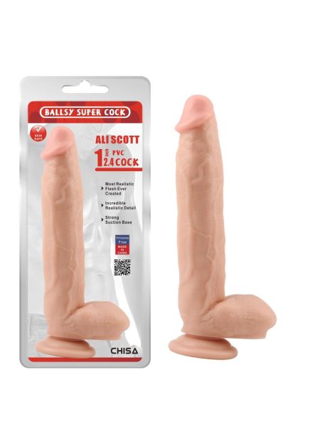 Duże grube dildo penis członek realistyczny 31cm