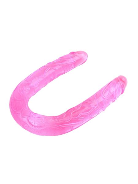Podwójne realistyczne dildo waginalne analne 51cm Różowe - 2