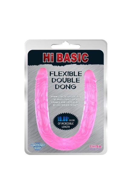 Podwójne realistyczne dildo waginalne analne 51cm Różowe