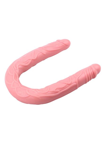Podwójne realistyczne dildo waginalne analne 51cm Cieliste - 2