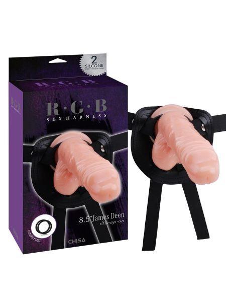 Strap-on zestaw uprząż penis członek dildo komplet