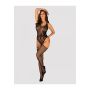 Bodystocking z pończochami wycięty tył seksi S/M/L - 4