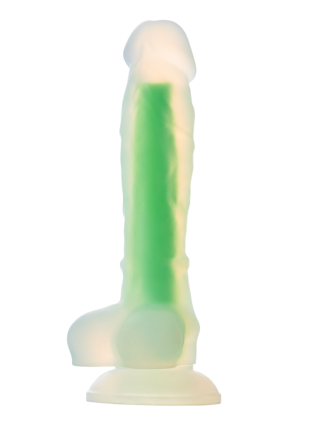 Świecące w ciemności dildo penis sex członek 17cm - 7