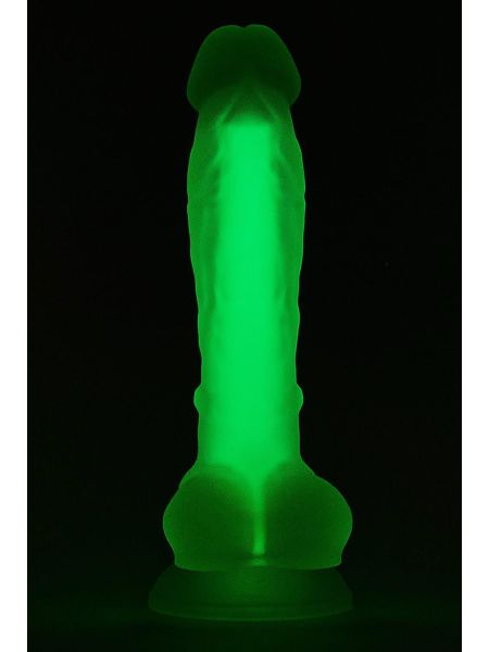 Świecące w ciemności dildo penis sex członek 17cm - 3