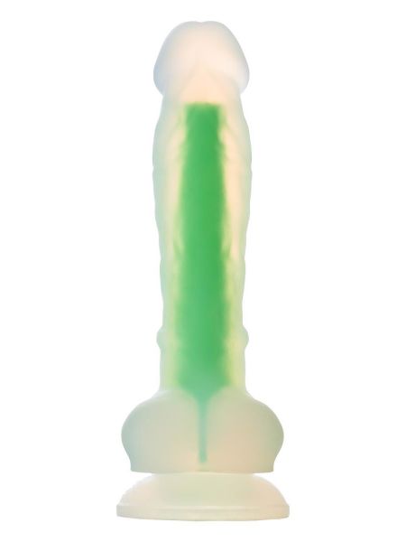 Świecące w ciemności dildo penis sex członek 17cm