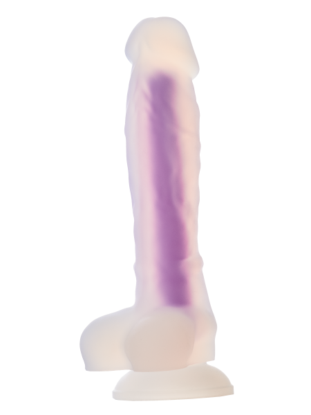 Świecące w ciemności dildo penis sex członek 19cm - 9