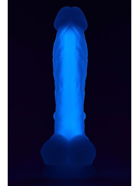 Świecące w ciemności dildo penis sex członek 19cm - 5