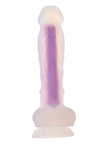 Świecące w ciemności dildo penis sex członek 19cm - 8