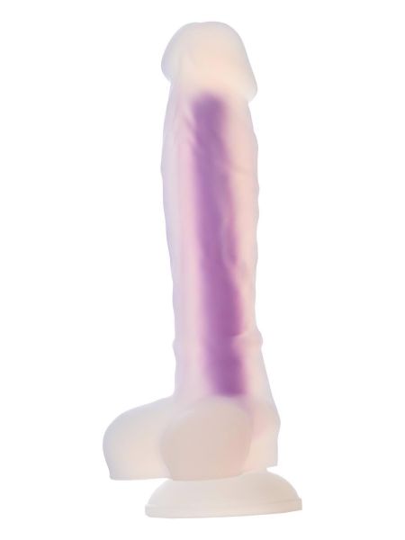 Świecące w ciemności dildo penis sex członek 19cm