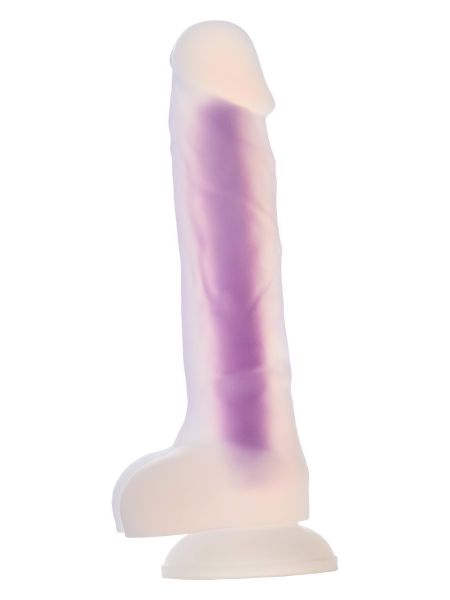 Świecące w ciemności dildo penis sex członek 19cm - 6