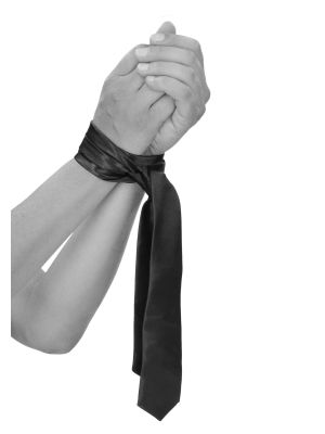 Satynowy krawat pas do bondage wiązania BDSM - image 2