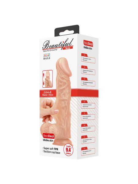 Duże realistyczne dildo penis z przyssawką  28cm - 12