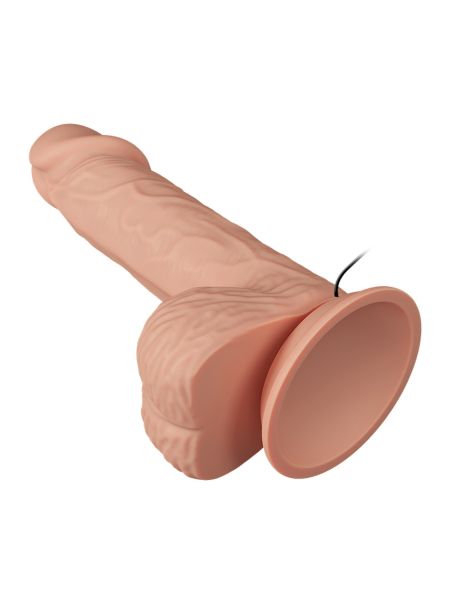 Dildo realistyczny penis wibracje przyssawka 20cm - 4