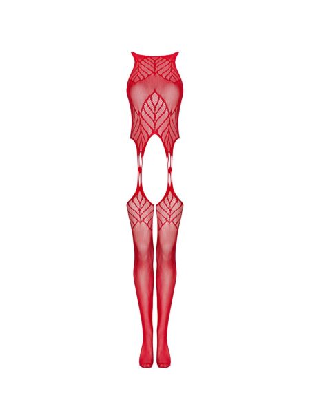 Koronkowe bodystocking erotyczny czerwone  XL/XXL - 8