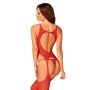 Koronkowe bodystocking erotyczny czerwone  XL/XXL - 6