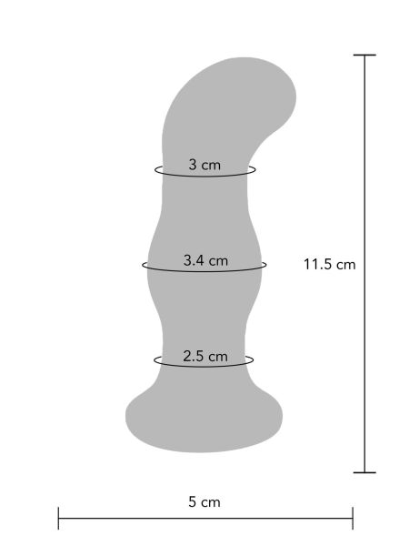 Szklana zatyczka analna wibrująca korek 11cm 5tryb - 8