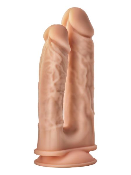 Realistyczne dildo podwójna penetracja sex 19cm - 2