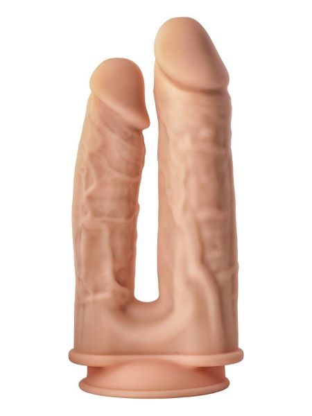 Realistyczne dildo podwójna penetracja sex 19cm - 3