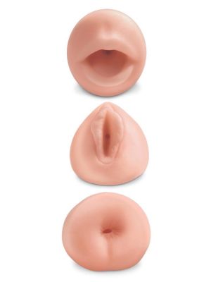 3x masturbator realistyczny zestaw cipka usta pupa - image 2