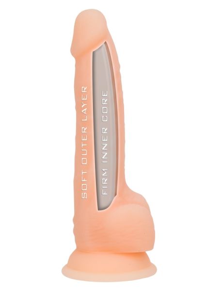 Dildo realistyczny sex penis + mini wibrator 20cm - 2