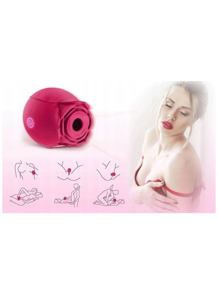 Wibrator masażer łechtaczki w kształcie róży - 13