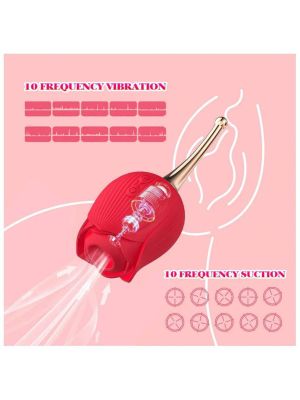 Wibrator masażer łechtaczki w kształcie róży - image 2