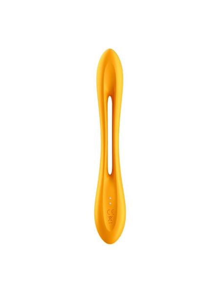 Wibrator podwójny Satisfyer Elastic Joy 10 trybów 23cm żółty - 9