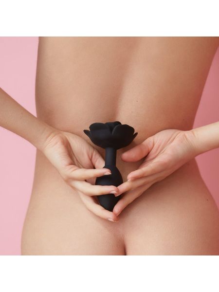 Ozdobny korek analny sex zatyczka jak róża 9cm - 7